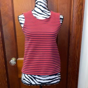 Madewell red and blue striped top size XS